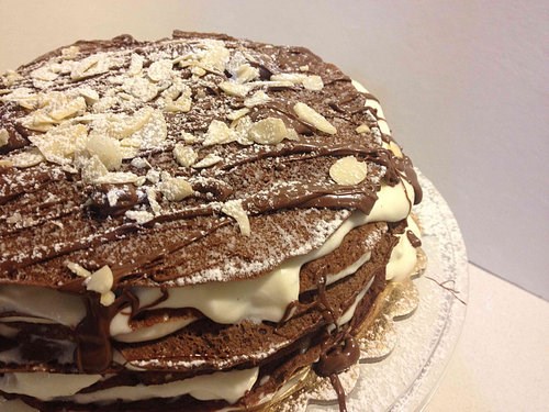 Torre di crepes alla nutella 