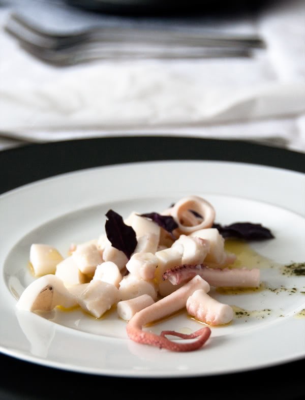 Insalata di molluschi con olio alla menta